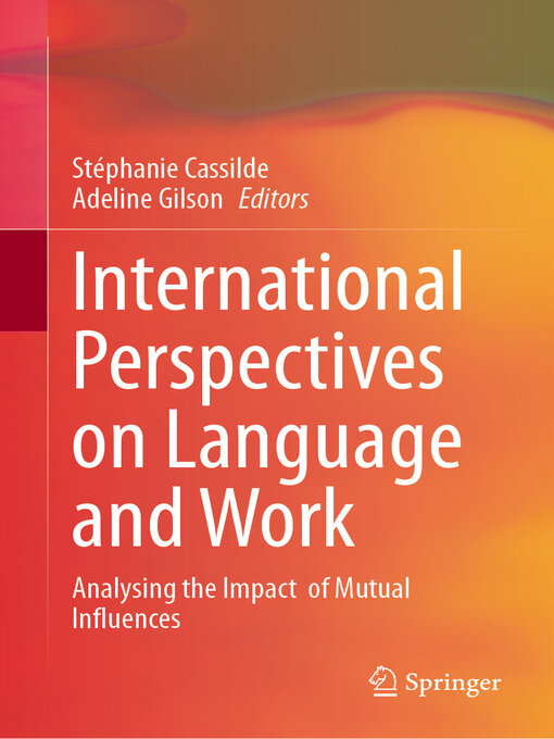 Title details for International Perspectives on Language and Work by Stéphanie Cassilde - Available